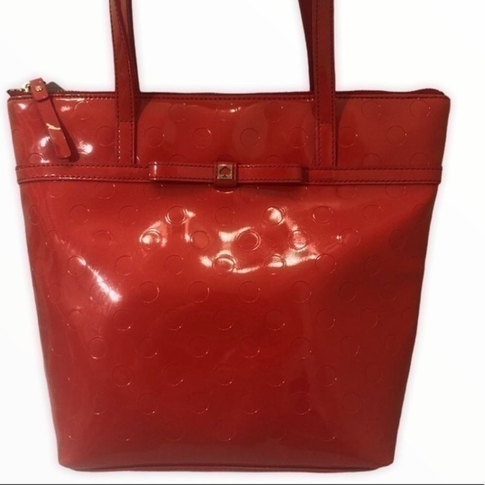 Kate safe red zipper tote bag